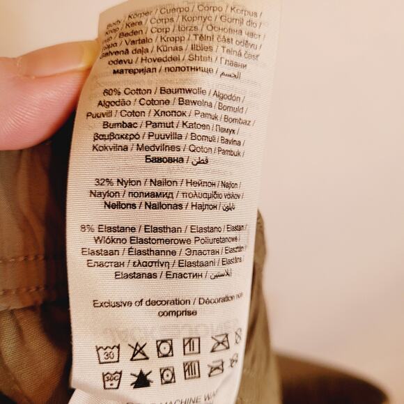 Jack and Jones womens khaki green belted cargo utility pants Size XS - Picture 15 of 16